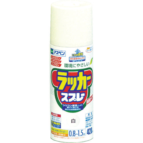 アサヒペン　アスペンラッカースプレー４２０ｍｌ　白　568502　1 本