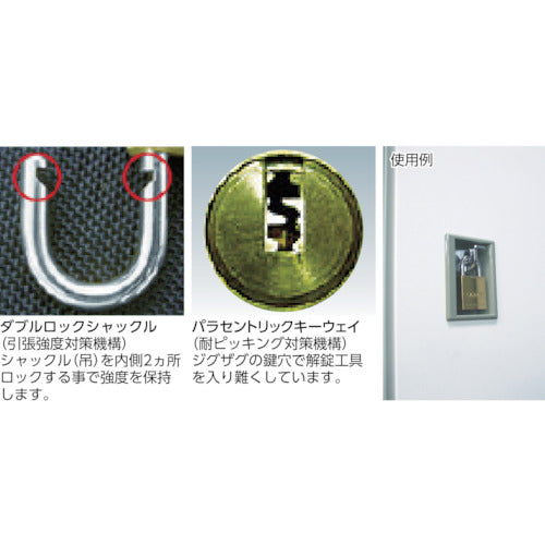 ＡＢＵＳ　真鍮南京錠　ＥＣ７５−３０　ディンプルシリンダー　同番　EC75-30 KA　1 個