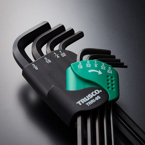 ＴＲＵＳＣＯ　六角棒レンチセット　９本組（インチタイプ）　TRRI-9S　1 Ｓ