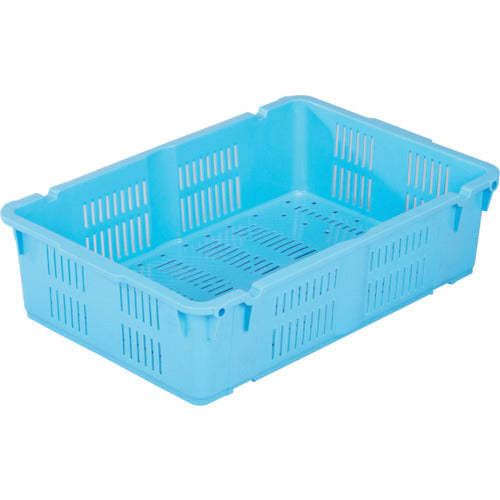 リス　メッシュコンテナ　１２９４４０　プラスケットＮｏ．４００本体３７Ｌブルー金具なし　青　NO-400　1 個