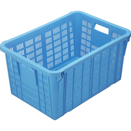 リス　メッシュコンテナ　１２９８８４　プラスケットＮｏ．７５０−２本体７５Ｌブルー金具なし　青　NO-7502　1 個