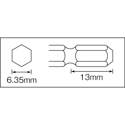 サンフラッグ　段付スリムトーションビット　＃１Ｘ１００　（２本入）　BXB-1100　1 PK