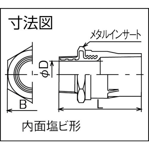 Kubota Chemicals Transparent TS Metal Valve Socket TS-MVS25 C-TSMVS25 1 pc