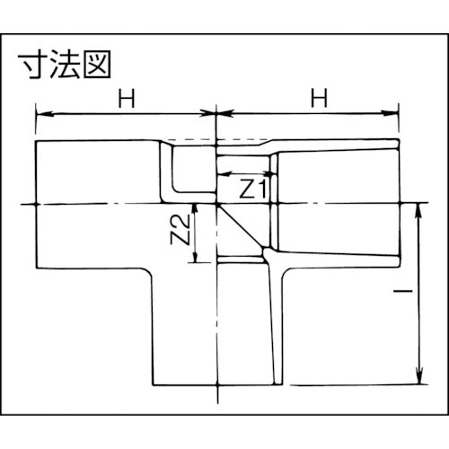 クボタケミックス　ＴＳ継手　異径チーズ　ＴＳ−Ｔ　２０Ｘ１３　TST20X13　1 個