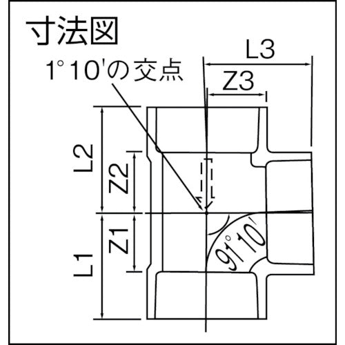 クボタケミックス　ＶＵ継手　チーズ　ＶＵ−ＤＴ１００　VUDT100　1 個