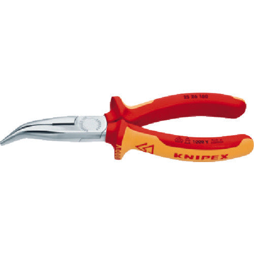 ＫＮＩＰＥＸ　絶縁１０００Ｖ先曲ラジオペンチ　１６０ｍｍ　2526-160　1 丁