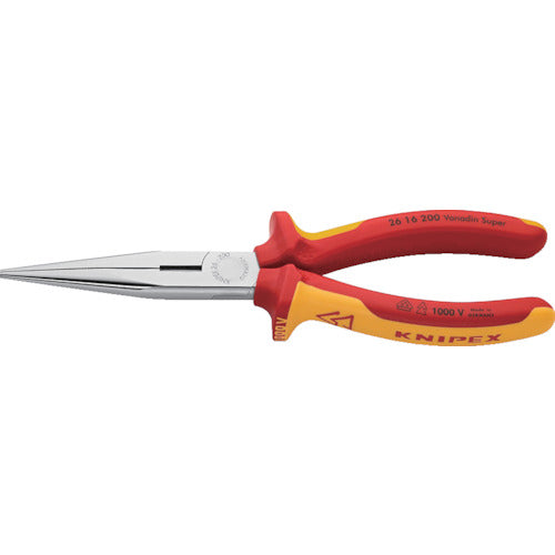 ＫＮＩＰＥＸ　絶縁１０００Ｖロングラジオペンチ　２００ｍｍ　2616-200　1 丁