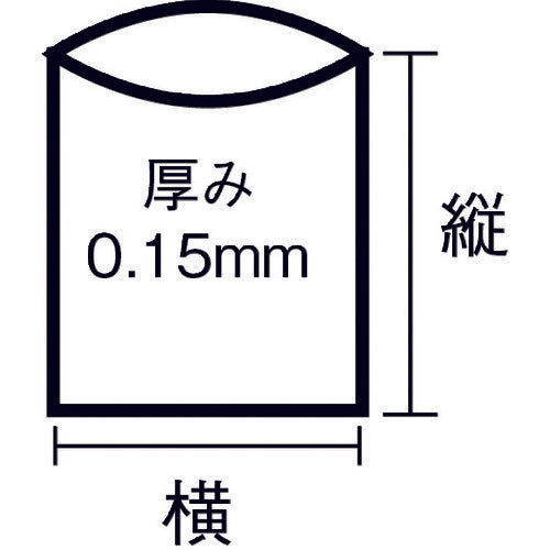 ＴＲＵＳＣＯ　業務用ポリ袋０．１５×２０Ｌ　５枚入　U-0020　1 袋