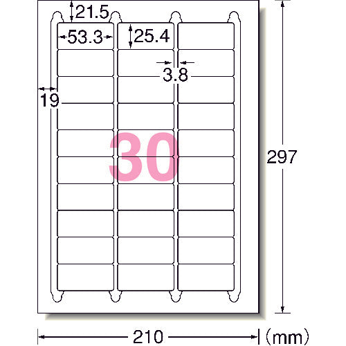 ３Ｍ　エーワン［［ＴＭ上］］　ラベルシール（プリンタ兼用）キレイにはがせる　３０面　１００枚入　31260　1 PK