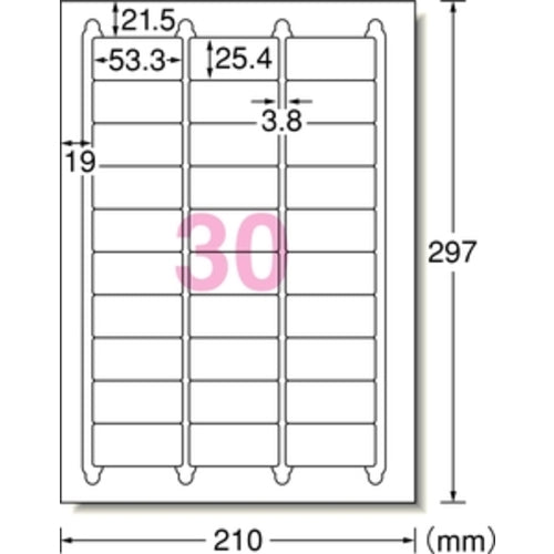 ３Ｍ　エーワン［［ＴＭ上］］　ラベルシール（プリンタ兼用）キレイにはがせる　３０面　１００枚入　31260　1 PK