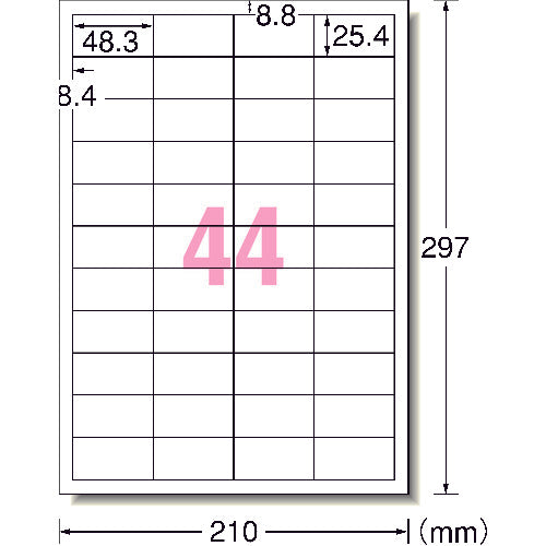 ３Ｍ　エーワン［［ＴＭ上］］　ラベルシール（プリンタ兼用）キレイにはがせるタイプ４４面１００枚　31262　1 PK