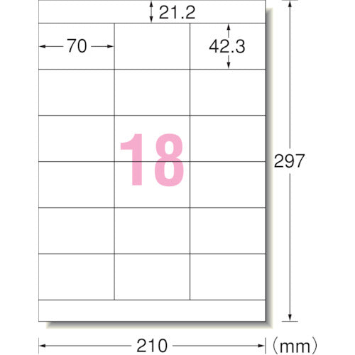 ３Ｍ　エーワン［［ＴＭ上］］　ラベルシール（プリンタ兼用）キレイにはがせるタイプ　１８面１０枚　31285　1 PK