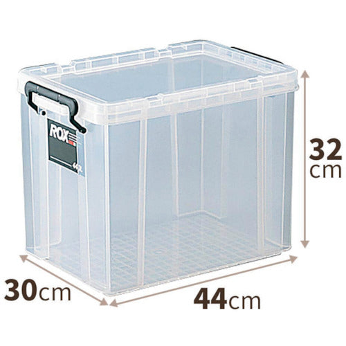 ＴＥＮＭＡ　フタ式収納ケース　ロックス　４４０Ｌ　クリア　３００×４４０×３２０　110001167　1 個