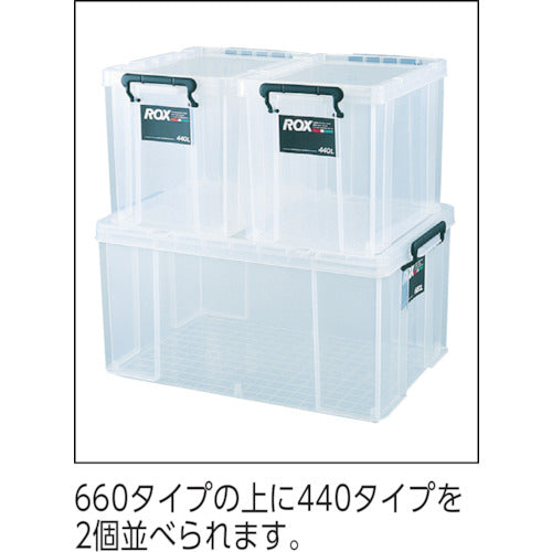 TENMA Lid-type Storage Case Rocks 660-2L Clear 440 x 660 x 398 110001173 1 pc