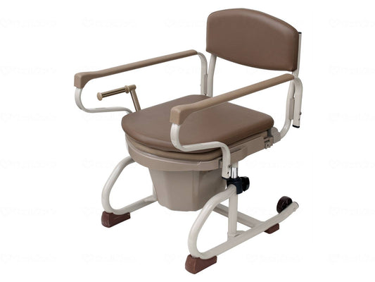 アイ・ソネックスﾅｰｾﾝﾄﾎﾟｰﾀﾌﾞﾙﾄｲﾚｽﾁｰﾙ製丸型（両長取手型） ﾌﾞﾗｳﾝ