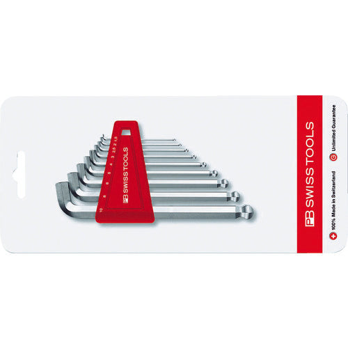 PB Swiss Tools Short Head Ball Hexagonal Wrench Set 9 Pieces (Blister Pack) 2212H-10CN 1 S