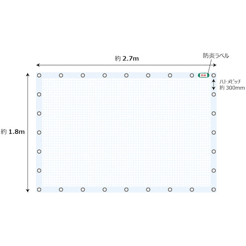 萩原　ターピー　防ぐネット　クリア　１．８ｍ×３．６ｍ　FN-C1836　1 枚