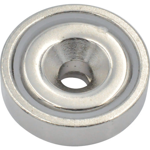 MAGNA Neodymium magnet plate catch (round, with cap, countersunk type) (3 pieces) 1-NCC20RA 1 bag