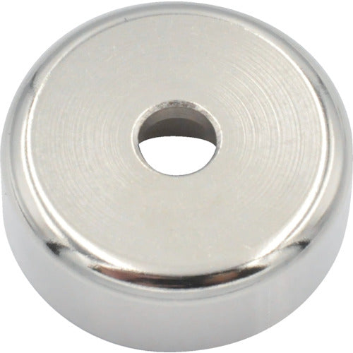 MAGNA Neodymium magnet plate catch (round, with cap, stepped hole type) (3 pieces) 1-NCC20RB 1 bag