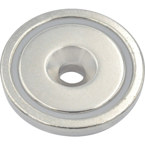 MAGNA Neodymium magnet plate catch (round, with cap, countersunk type) (1 piece) 1-NCC36RA 1 bag