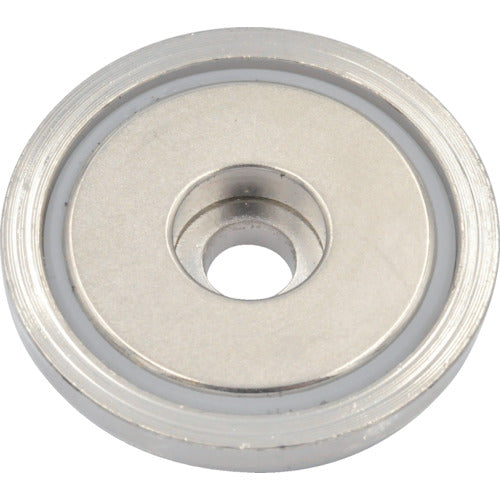 MAGNA Neodymium magnet plate catch (round, with cap, stepped hole type) (1 piece) 1-NCC36RB 1 bag