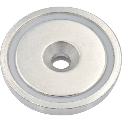 MAGNA Neodymium magnet plate catch (round, with cap, countersunk type) (1 piece) 1-NCC42RA 1 bag