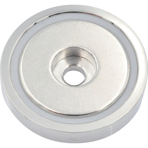 MAGNA Neodymium magnet plate catch (round, with cap, stepped hole type) (1 piece) 1-NCC42RB 1 bag