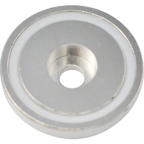 MAGNA Neodymium magnet plate catch (round, with cap, stepped hole type) (1 piece) 1-NCC48RB 1 bag
