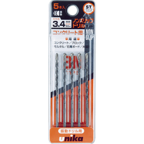 UNIKA Concrete Drill Non-Slip Drill Set BN Type (Set of 5) DP5-BN34 DP5-BN34 1 S