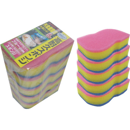 キクロン　キクロンプロ外食産業用スポンジ　ピンク　（５個入）　S-100　1 袋