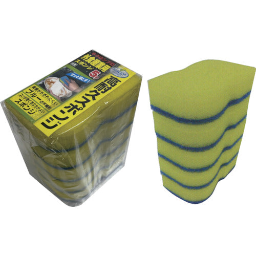 キクロン　キクロンプロ外食産業用スポンジ　イエロー　（５個入）　S-102　1 袋
