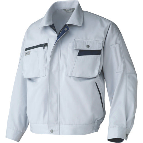 Aitos Moving Cut Long Sleeve Blouson Silver Gray x Navy 3L AZ-6321-003-3L 1 unit