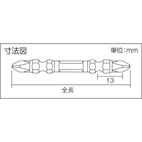 アネックス　龍靭ビット２本組　両頭＋３×６５　ARTM-3065　1 PK