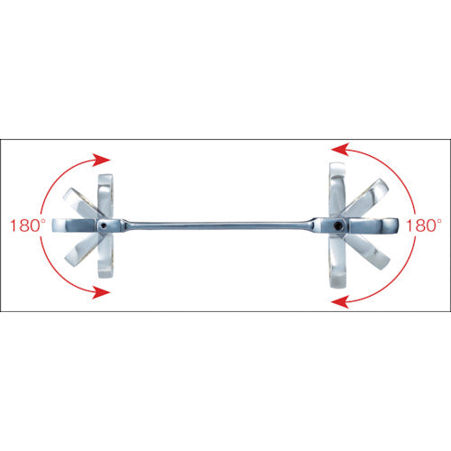 スーパー　ギアレンチ　ダブルフレックスタイプ　六角対辺：８×１０　Ｌ＝１７７ｍｍ　GRW810DF　1 丁