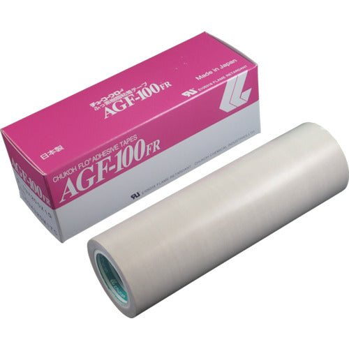 Chukoh Flow Fluoroplastic (Teflon PTFE) Glass Cloth Adhesive Tape AGF-100FR 0.13t x 200w x 10m AGF100FR-13X200 1 roll