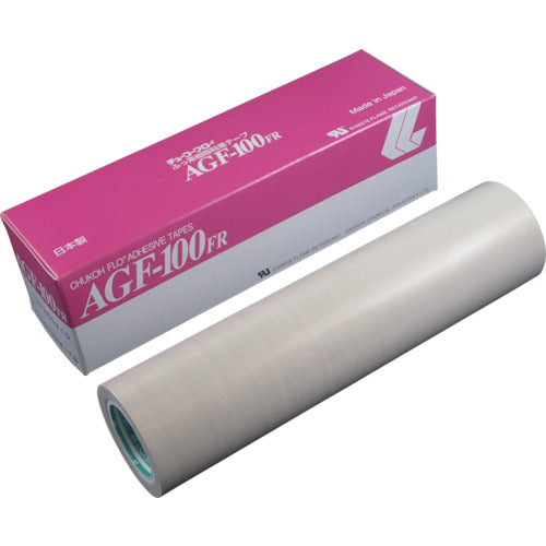 Chukoh Flow Fluoroplastic (Teflon PTFE) Glass Cloth Adhesive Tape AGF-100FR 0.13t x 250w x 10m AGF100FR-13X250 1 roll