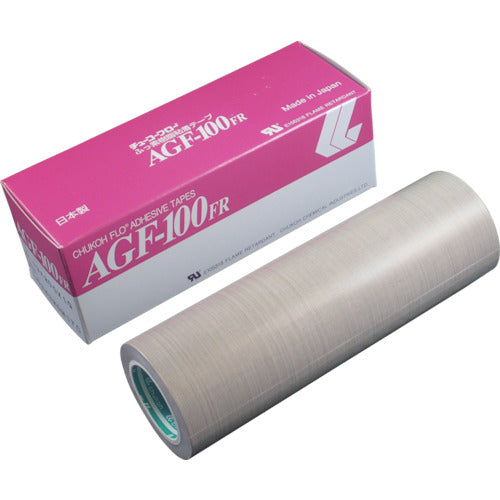 Chukoh Flow Fluoroplastic (Teflon PTFE) Glass Cloth Adhesive Tape AGF-100FR 0.15t x 200w x 10m AGF100FR-15X200 1 roll