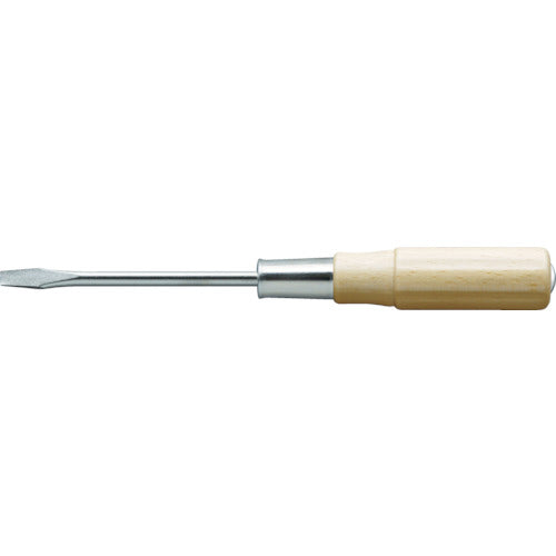TRUSCO Wooden Handle Penetrating Screwdriver Tip -5.5 75mm TWKD-5.5-75 1 Piece