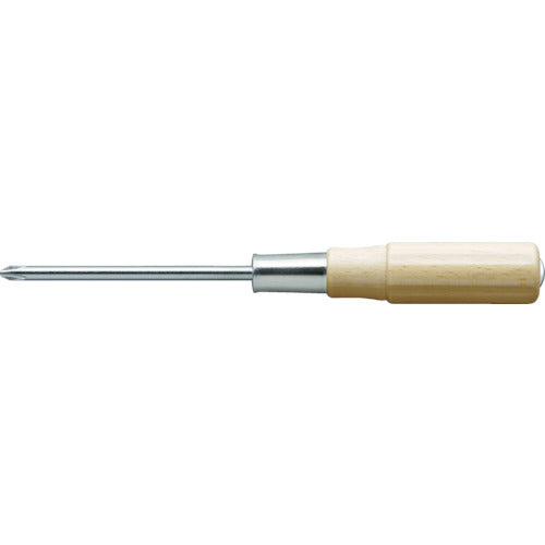 TRUSCO Wooden Handle Penetrating Driver Tip +3 125mm TWKD-3-125 1 Piece