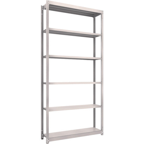 TRUSCCO 스틸 랙 M1.5형 경중량 선반 1160×295×H2400 6단 단품 네오그레이 M1.5-8436 1 S