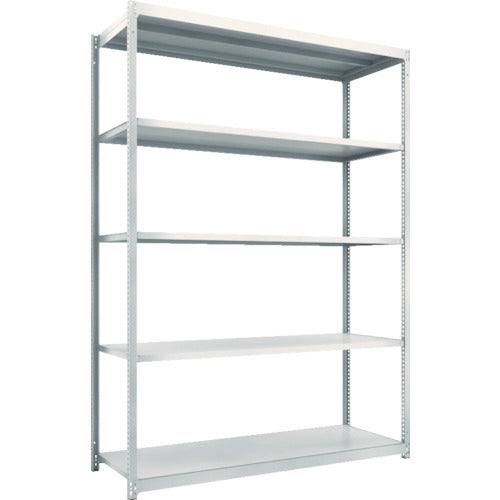TRUSCO Steel Rack M1.5 Type Light-Medium Duty Shelf 1760 x 595 x H2400 5-Tier Single Unit Neo Gray M1.5-8665 1 S