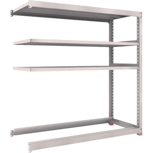 ＴＲＵＳＣＯ　スチールラック　Ｍ３型中量棚　１８００Ｘ７２１ＸＨ１８００　棚板３段＋タイヤ１段　連結　M3-6673Y1B　1 台