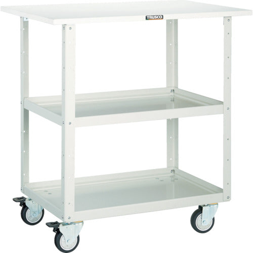 TRUSCO Tool Wagon Eagle Wagon 600X400 with Top, Urethane 4 Wheels, White EGW-762TUJ-W 1 Unit