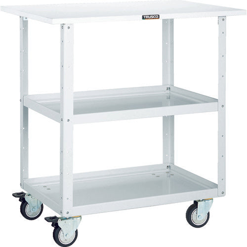 TRUSCO Tool Wagon Eagle Wagon 600X400 with Top, Urethane 4 Wheels, White EGW-762TUJ-W 1 Unit