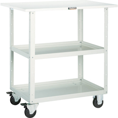 TRUSCO Tool Wagon Eagle Wagon 600 x 400 x H740 with top plate White EGW-762T-W 1 unit