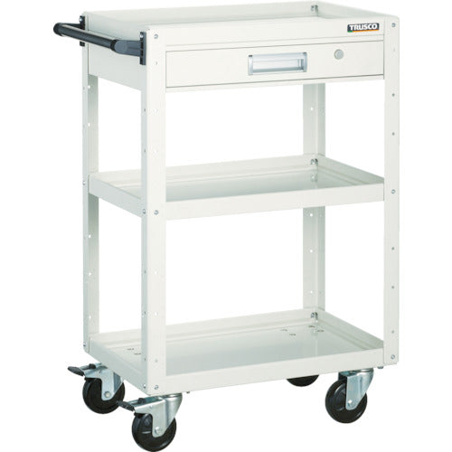 TRUSCO Tool Wagon Eagle Wagon 600X400 with Drawer, 4 Swivel Wheels, White EGW-763VJ-W 1 Unit