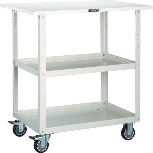 TRUSCO Tool Wagon Eagle Wagon 750X500 with Top Plate, Urethane Wheels, White EGW-772TU-W 1 Unit