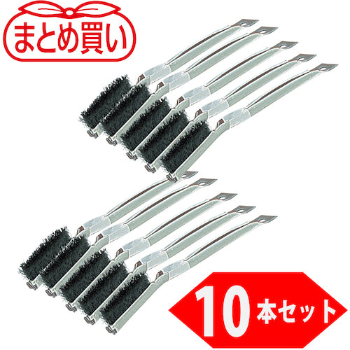 TRUSCO bulk purchase gold handle brush steel wire (10 pieces) TB-2020-10P 1 box