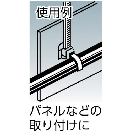 ＴＲＵＳＣＯ　【売切廃番】　プッシュマウントタイ（ウィング）　幅２．５ｘ１１２　取付穴径４．６　TPWVS-100SS　1 袋