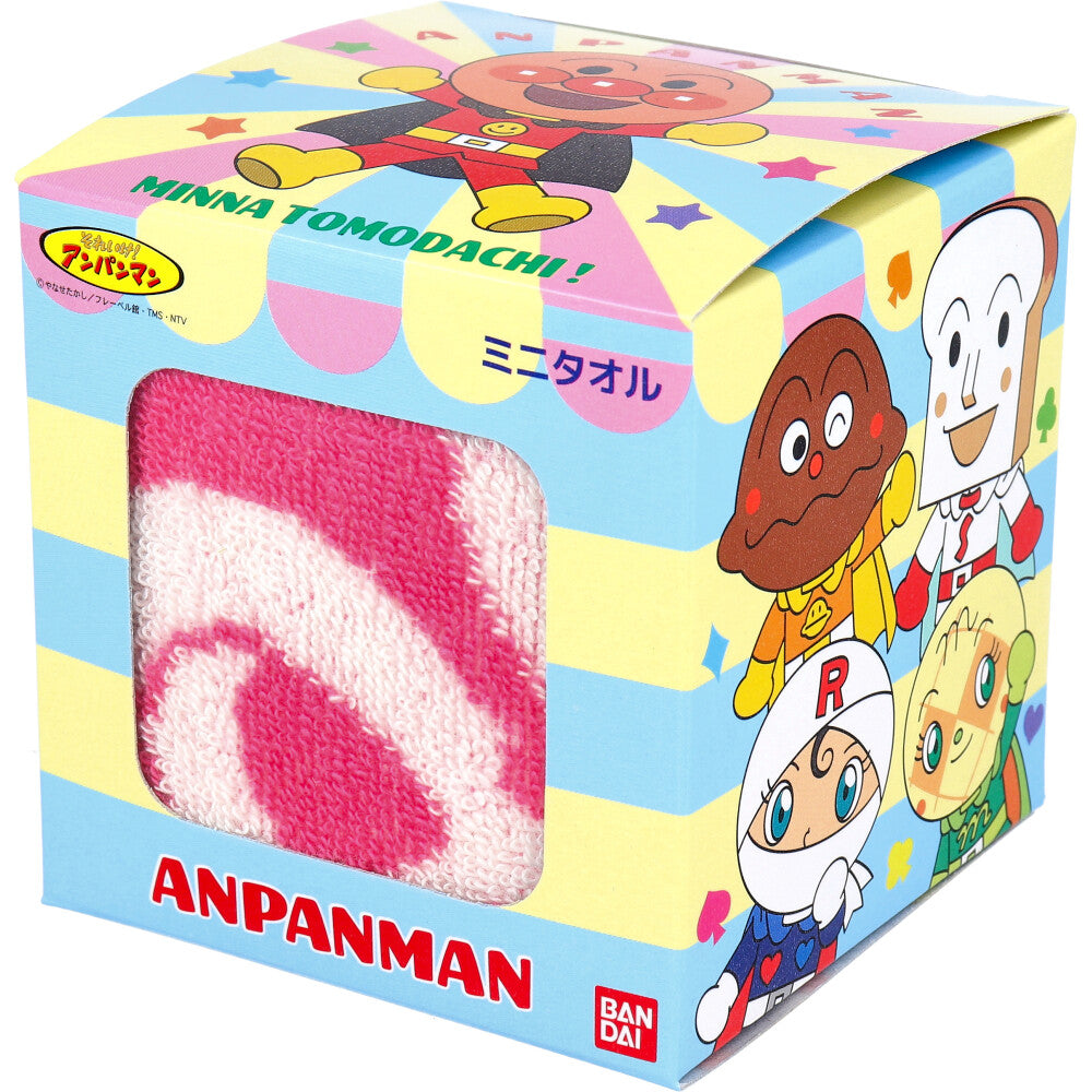 Anpanman Mini Towel Dokin-chan Pink Approx. 25 x 25 cm AP24051P 1 piece 1 piece